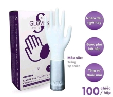 Găng tay gloveS size L (có bột)(màu trắng)(hộp/100 cái) (hộp)