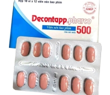 Decontapp.pharco 500 (xanh dương)(10 vỉ x 12 viên) (hộp)