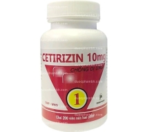 Cetirizin 10mg (đồng nai)(chai/200 viên)