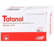 Tatanol 500mg(phú yên)(10 vỉ x10 viên)
