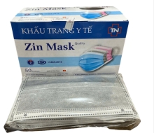 KT Màu Xám ZINMASK 4 Lớp (Hộp /50 Cái)